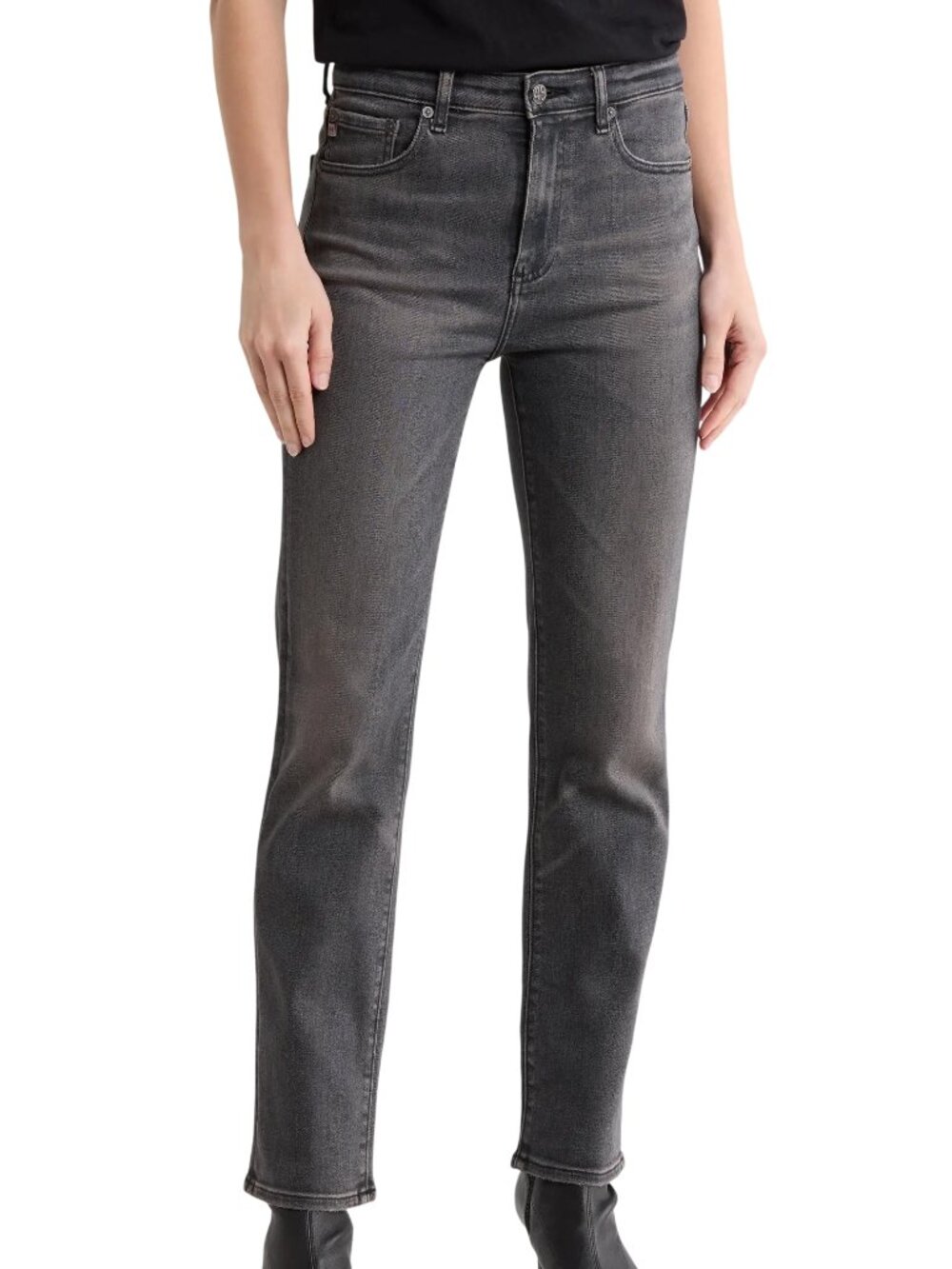 AG Adriano Goldschmied Saige High Waist Straight Leg Jeans 12 Years Magnetic